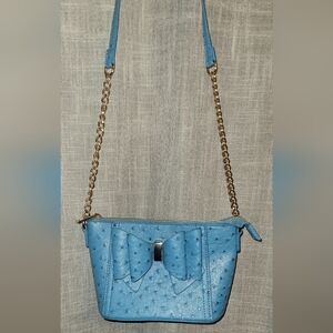 Crossi Blue Bow Accent Bag